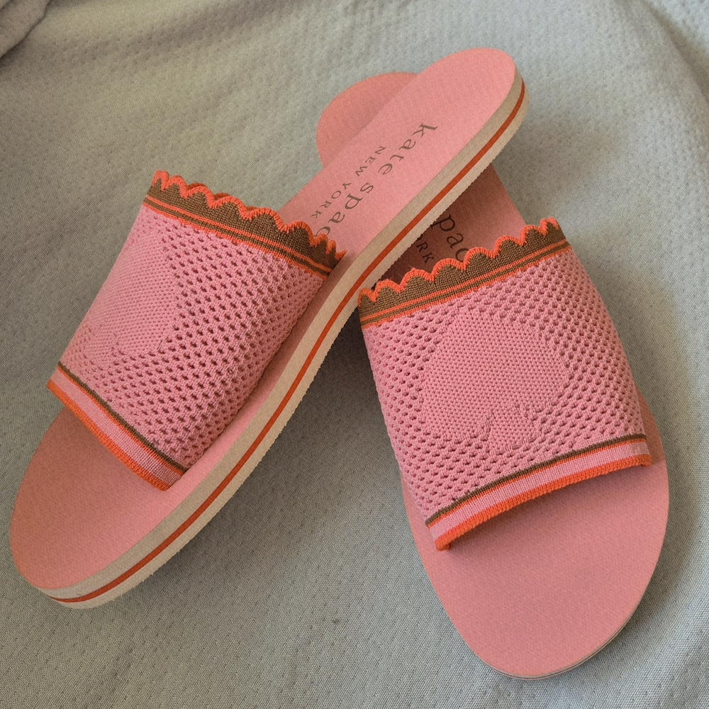 SOLD Kate Spade Pink and Orange Mesh Sandals